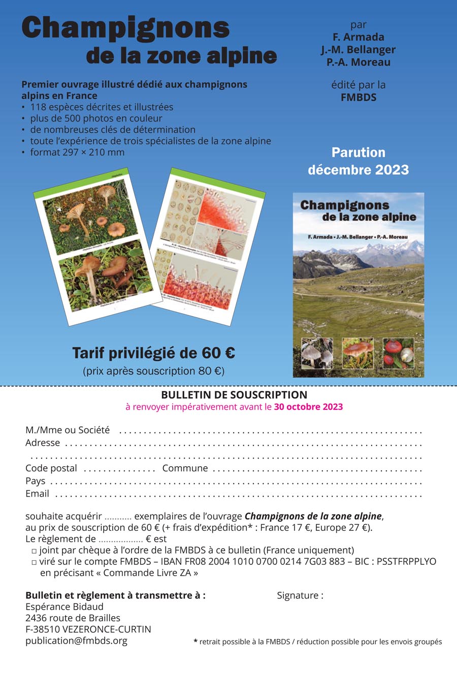 Champignons de la zone alpine (souscription)