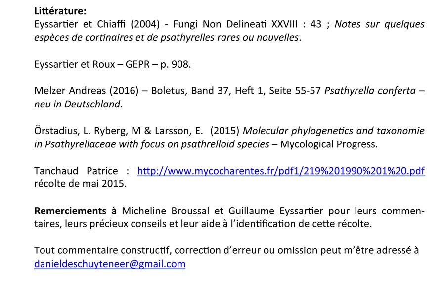 Psathyrella conferta