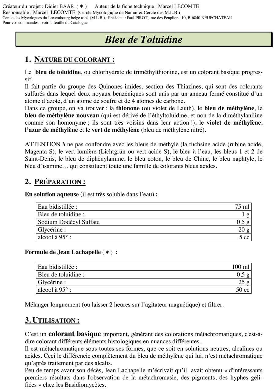 Bleu de Toluidine