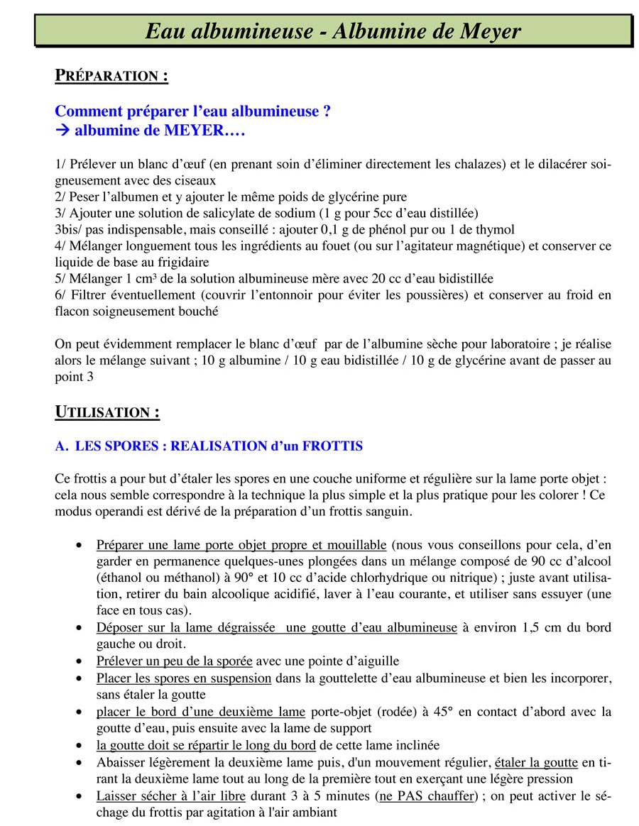 Eau albumineuse