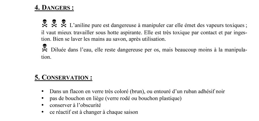 Eau anilinée
