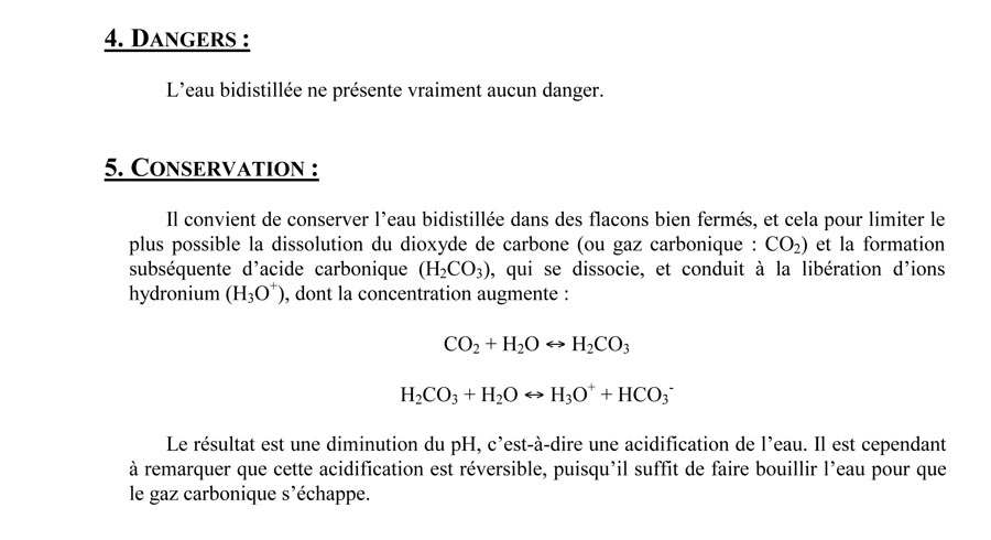 Eau bidistillée