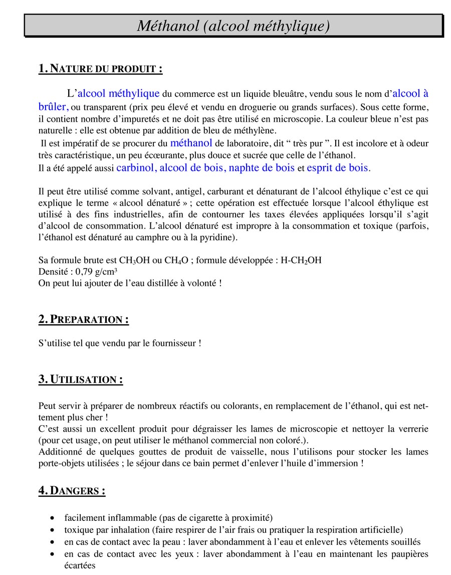 Methanol