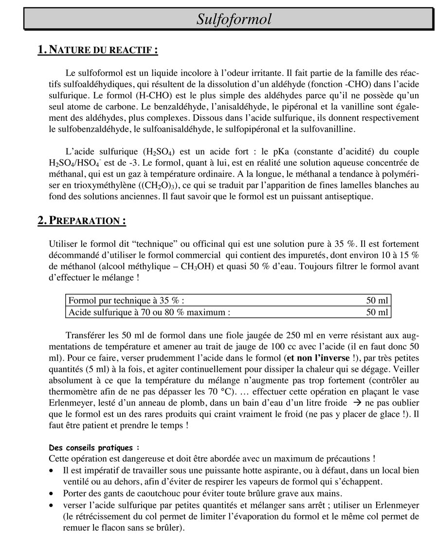 SulfoFormol